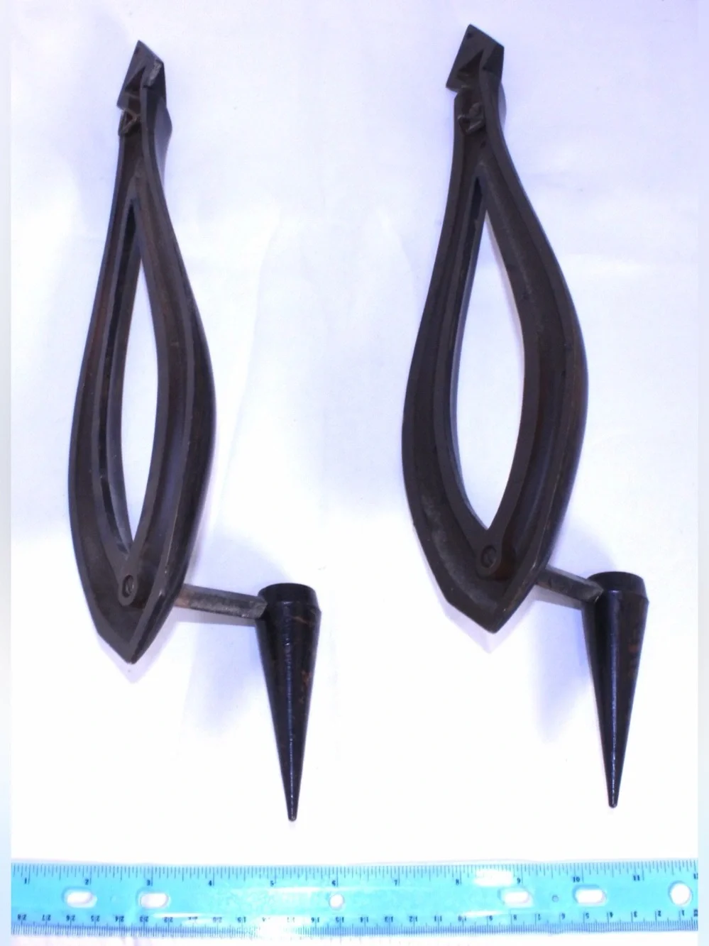 Vintage Syroco Mid-Century Modern Teardrop Wall Sconces